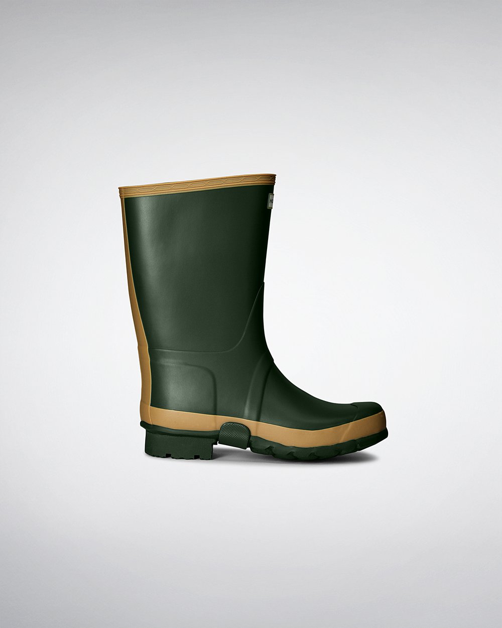 Hunter Gardener Short Rain Boots - Discount Mens Green - KAXGYO291